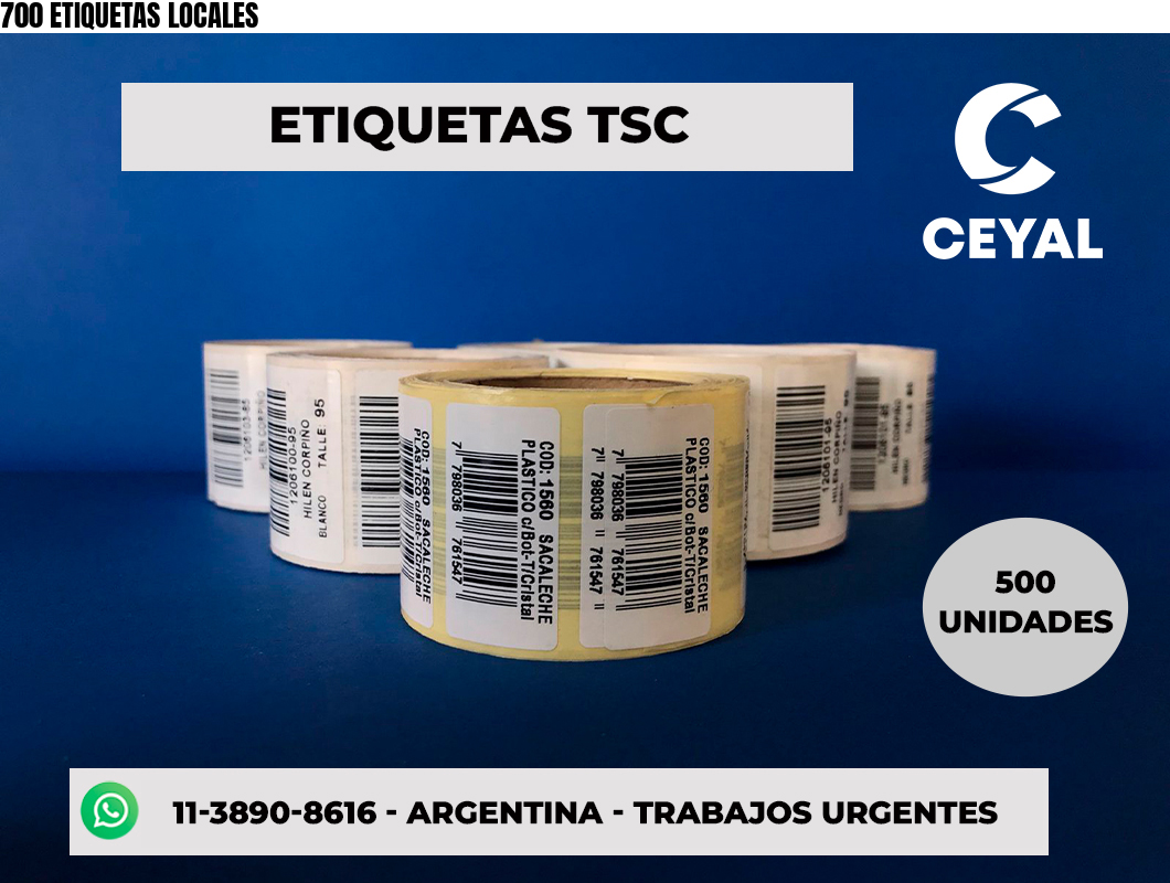 700 ETIQUETAS LOCALES