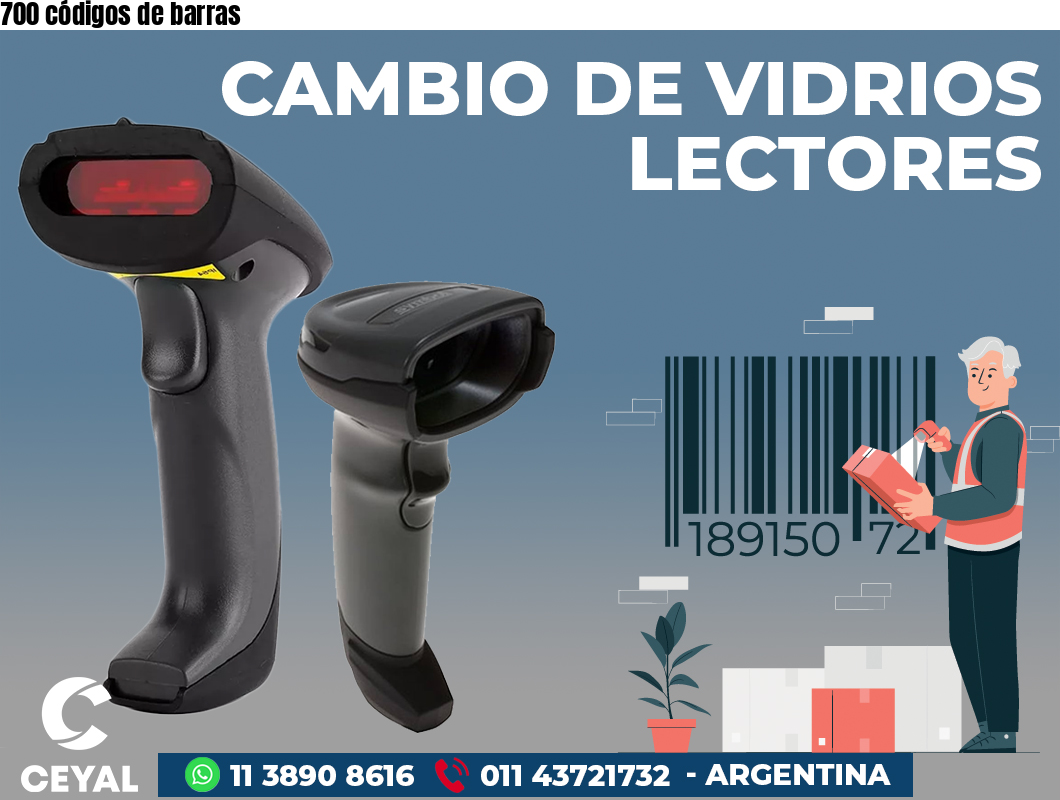 700 códigos de barras