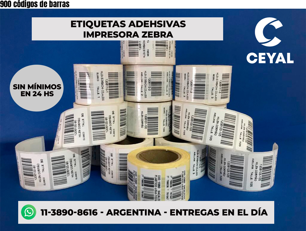 900 códigos de barras