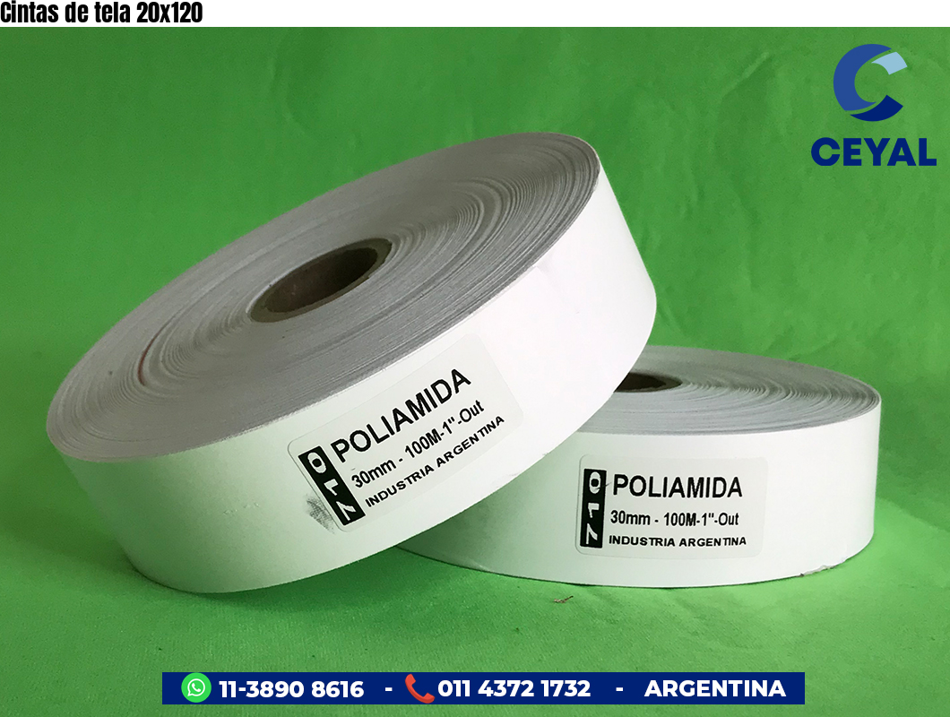 Cintas de tela 20x120