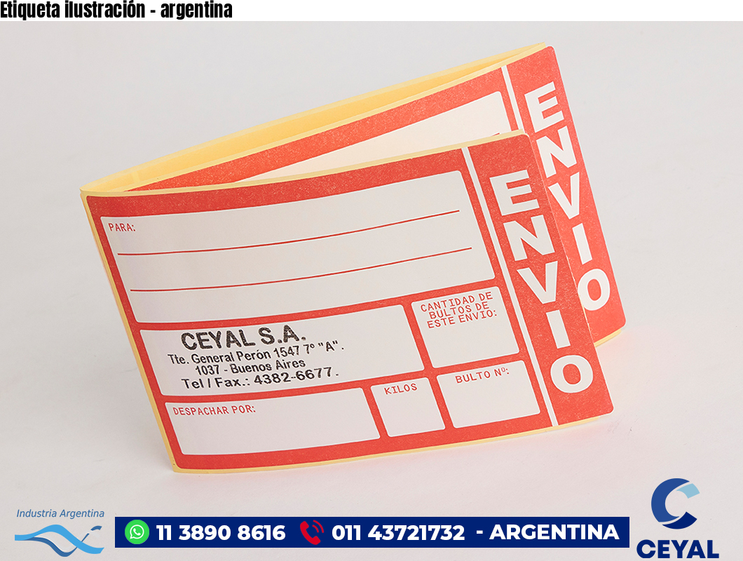 Etiqueta ilustración - argentina