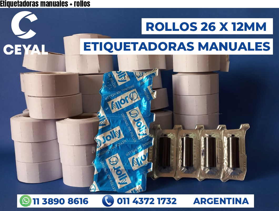 Etiquetadoras manuales + rollos