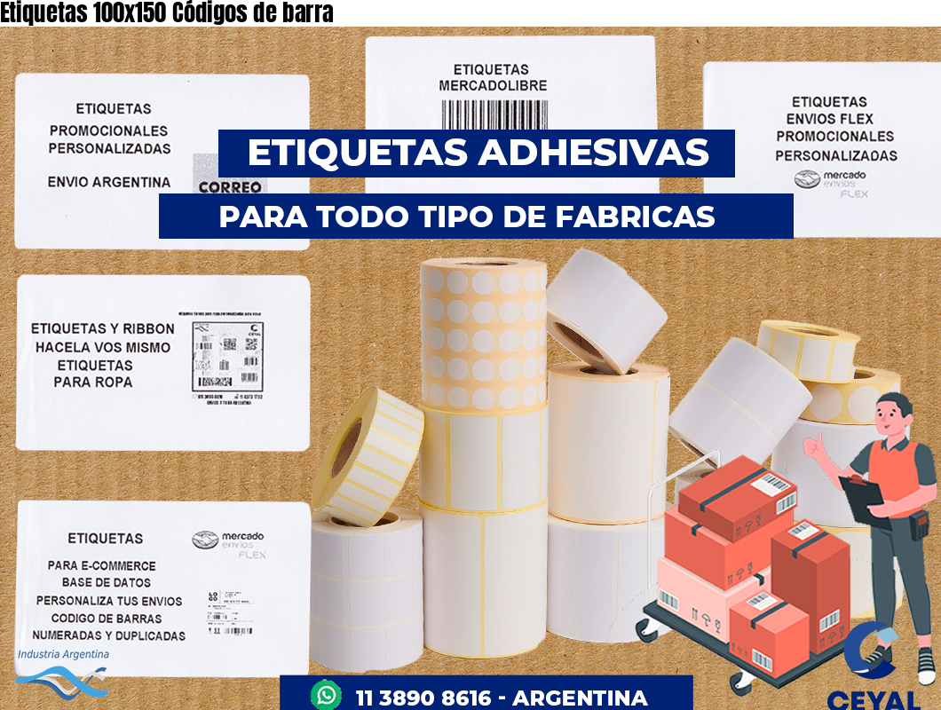 Etiquetas 100x150 Códigos de barra
