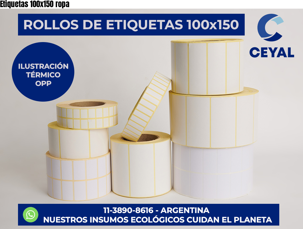Etiquetas 100×150 ropa