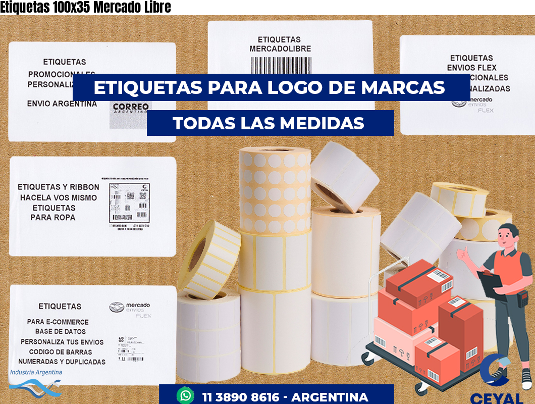 Etiquetas 100x35 Mercado Libre