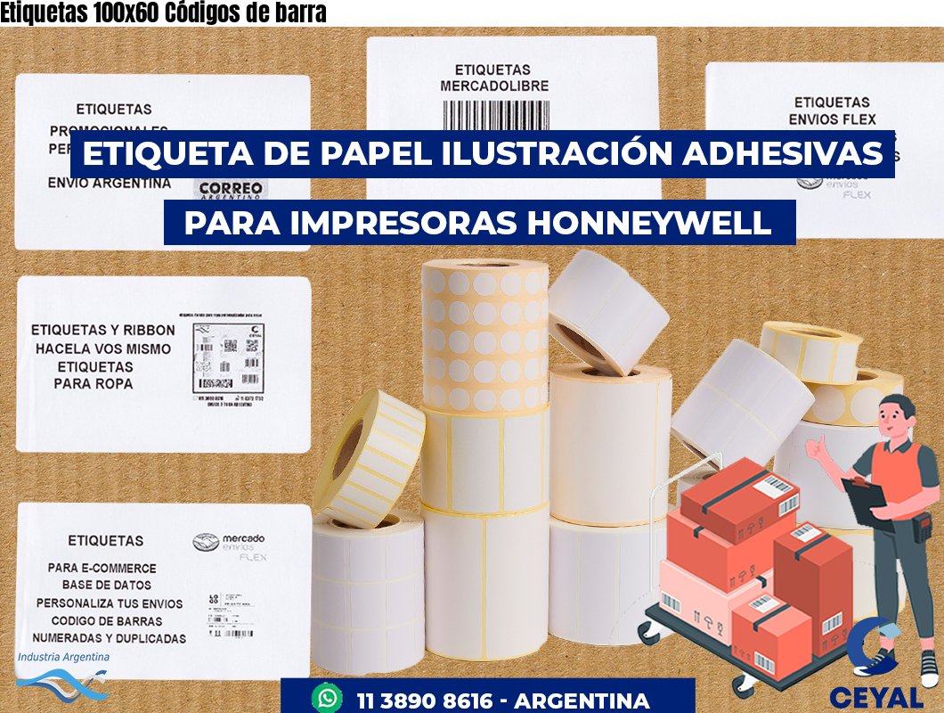 Etiquetas 100x60 Códigos de barra