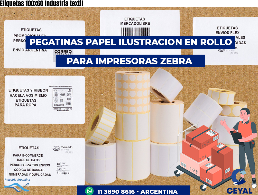 Etiquetas 100x60 Industria textil