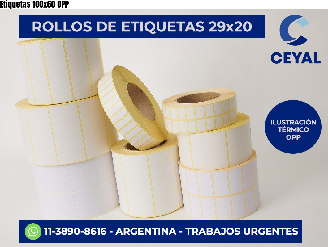 Etiquetas 100×60 OPP