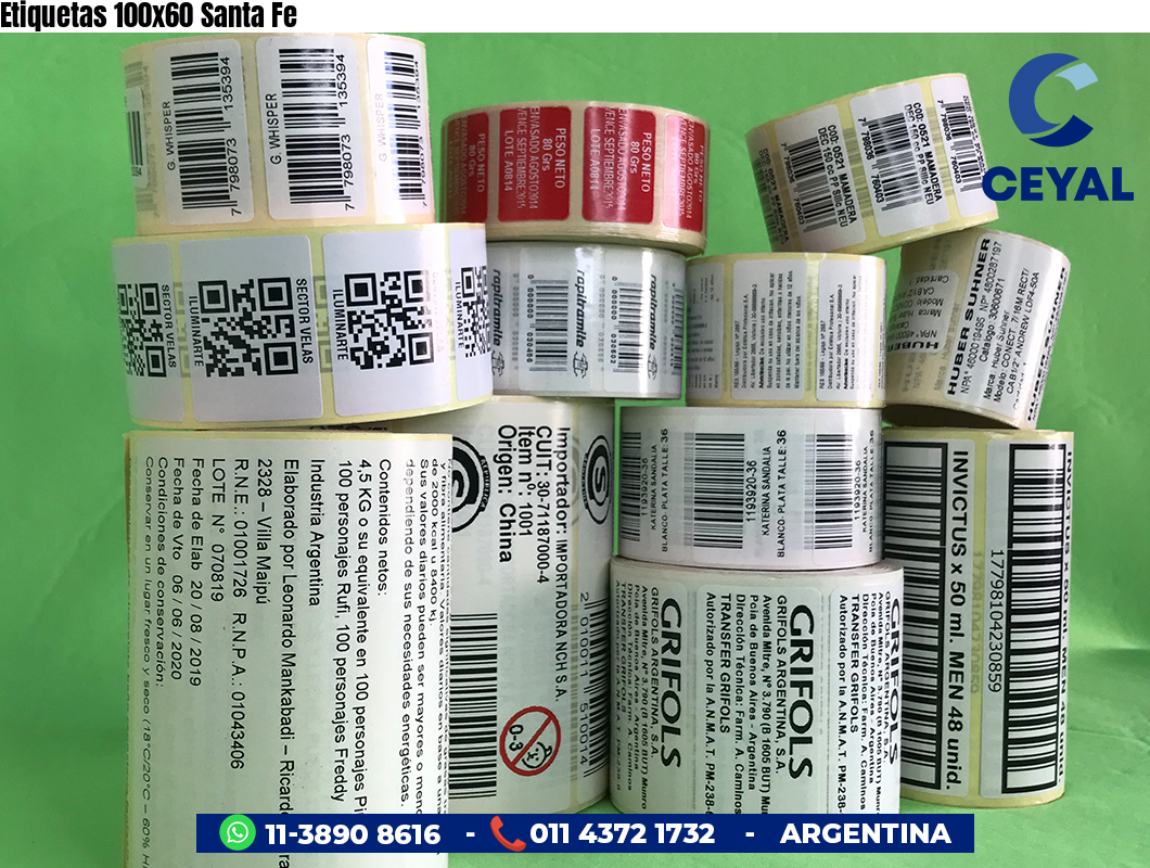 Etiquetas 100x60 Santa Fe