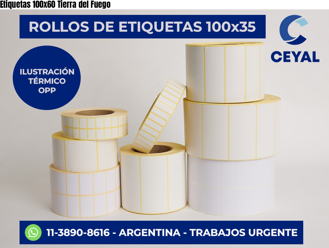 Etiquetas 100x60 Tierra del Fuego