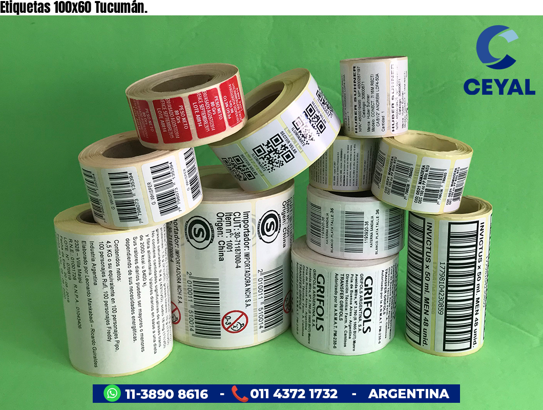 Etiquetas 100x60 Tucumán.