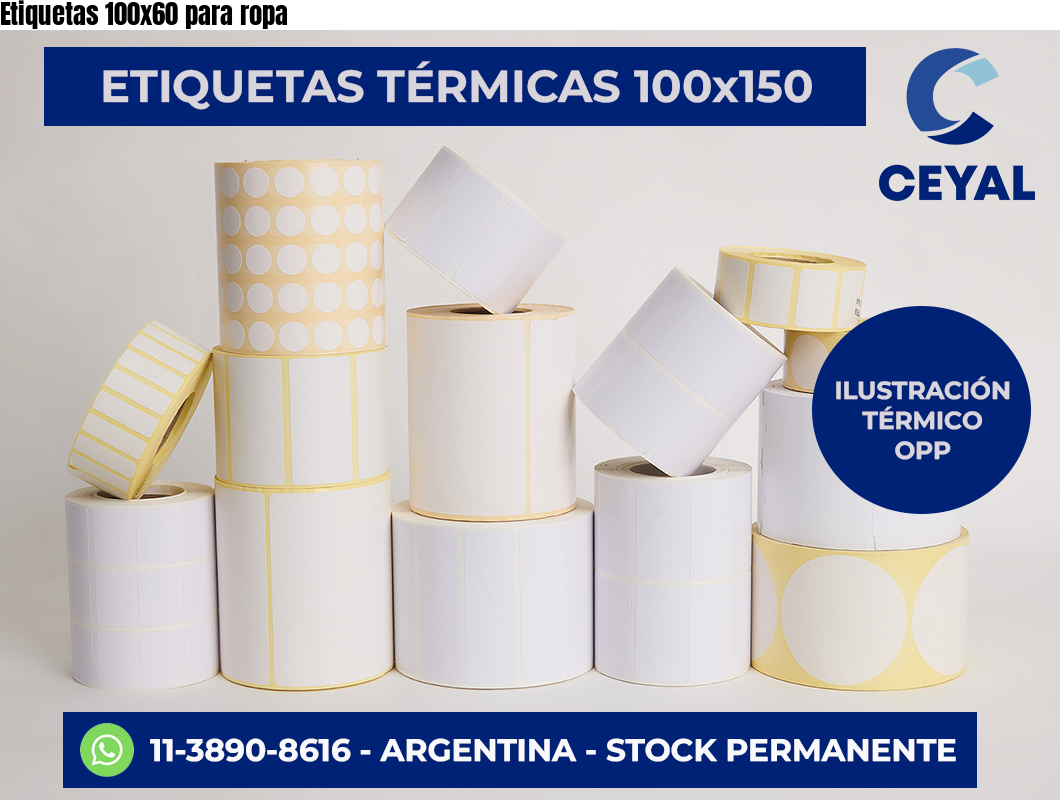 Etiquetas 100x60 para ropa