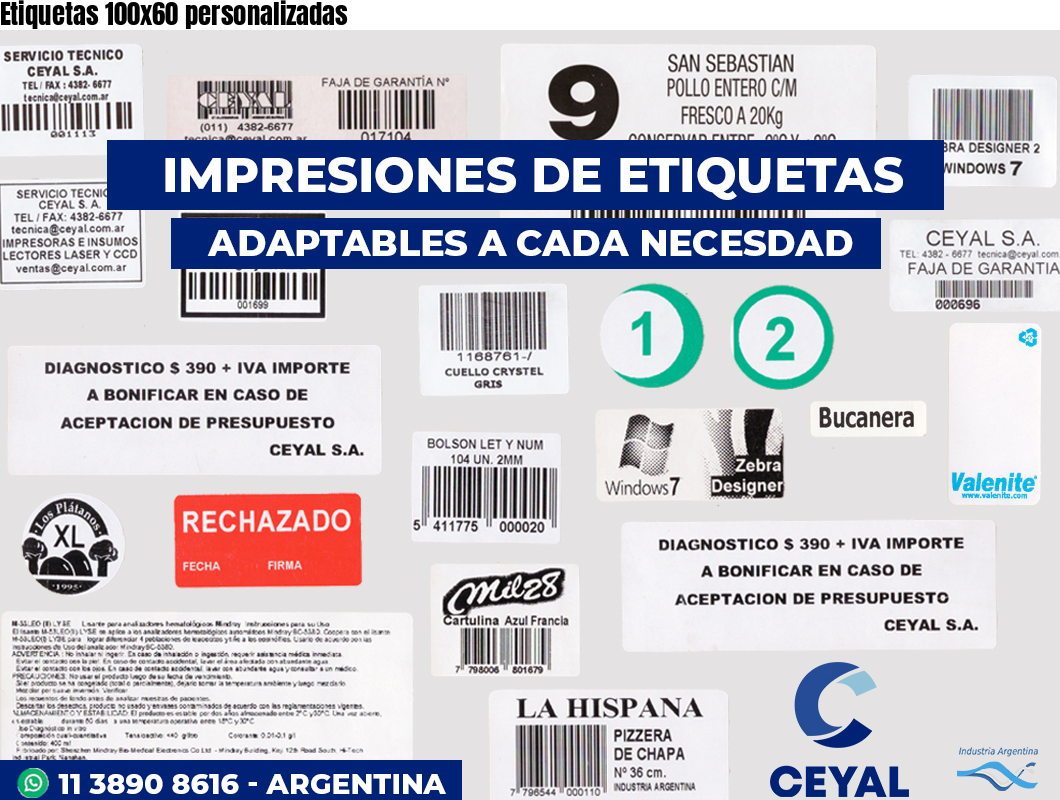 Etiquetas 100x60 personalizadas