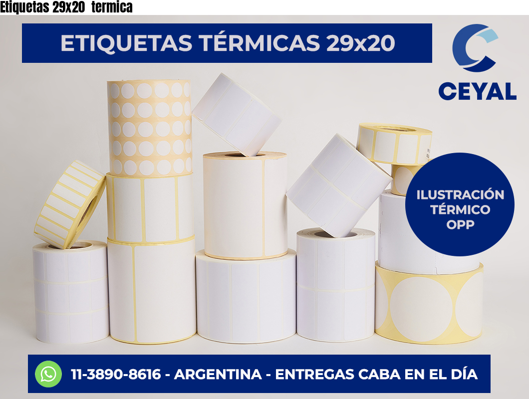 Etiquetas 29×20  termica