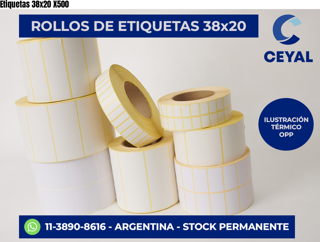 Etiquetas 38×20 X500