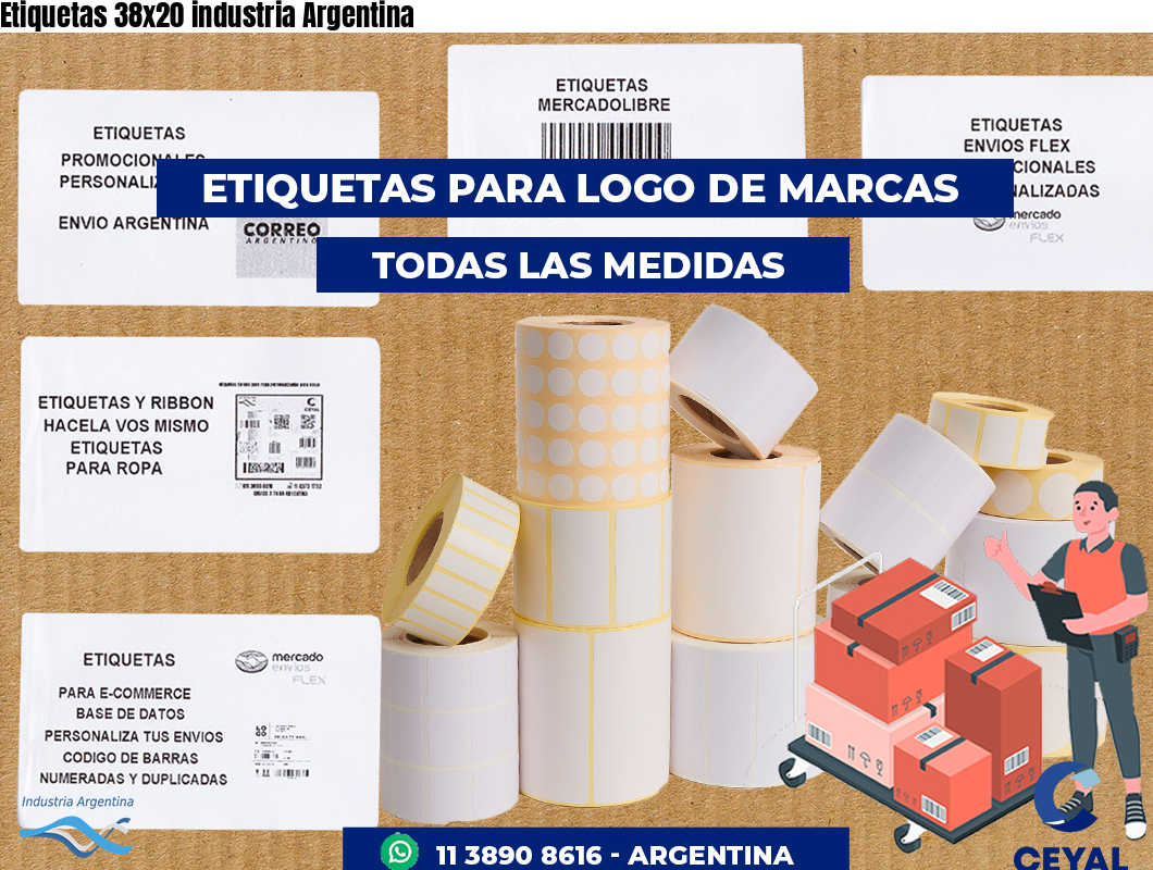 Etiquetas 38x20 industria Argentina