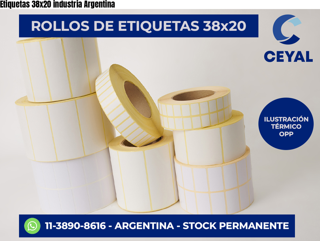 Etiquetas 38×20 industria Argentina