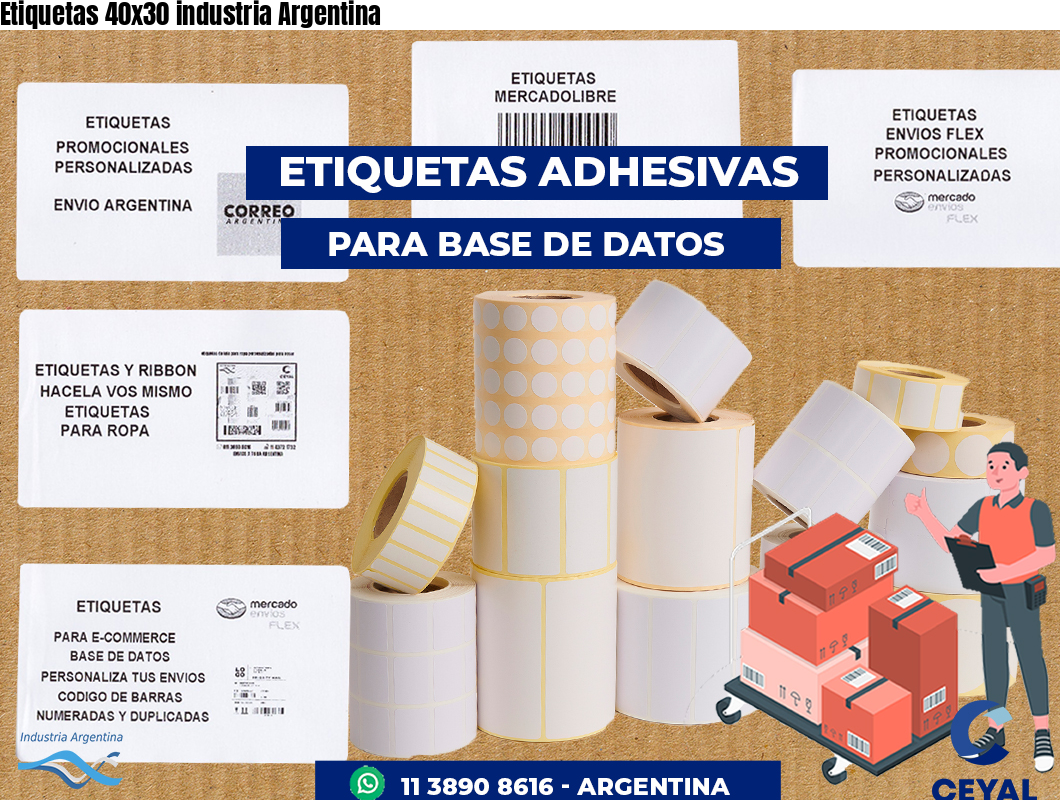 Etiquetas 40x30 industria Argentina