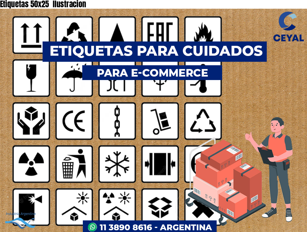 Etiquetas 50x25 Ilustracion