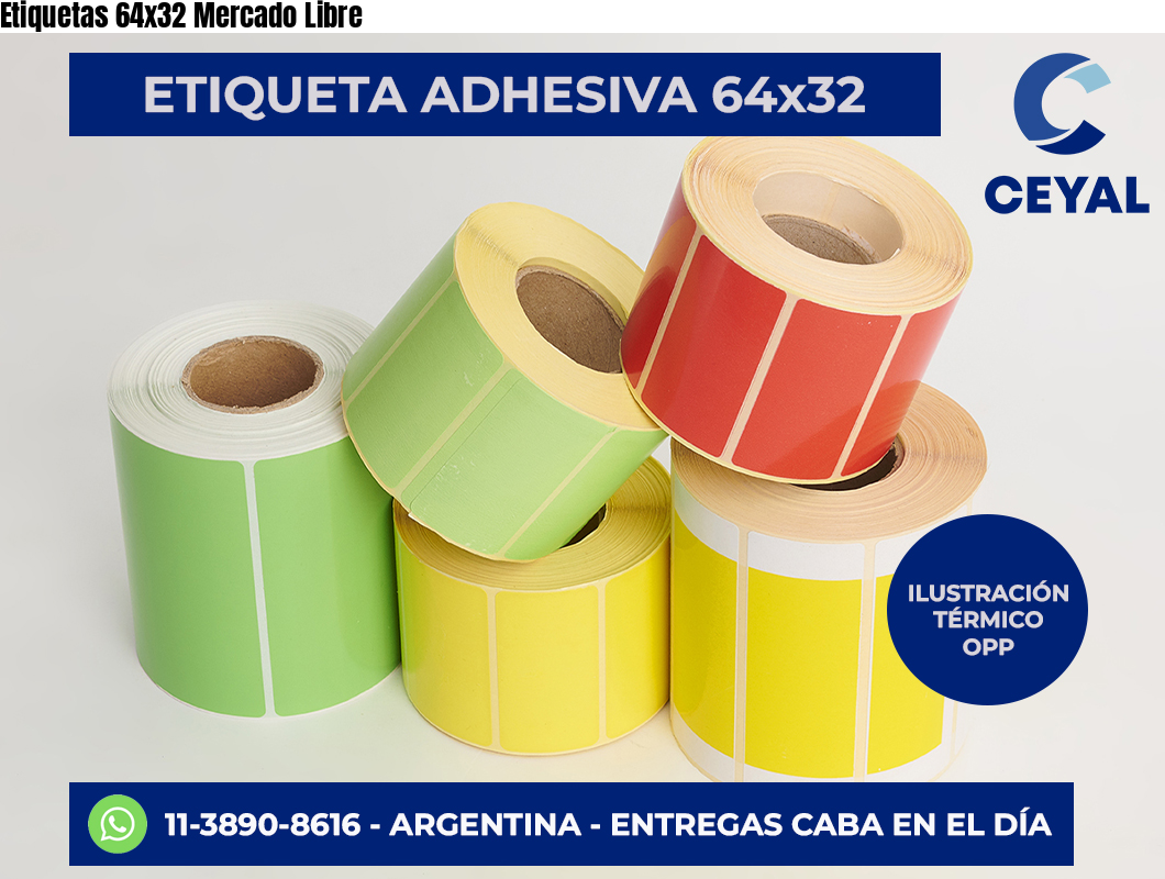 Etiquetas 64×32 Mercado Libre
