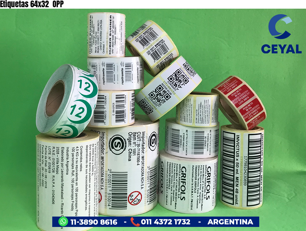 Etiquetas 64x32 OPP