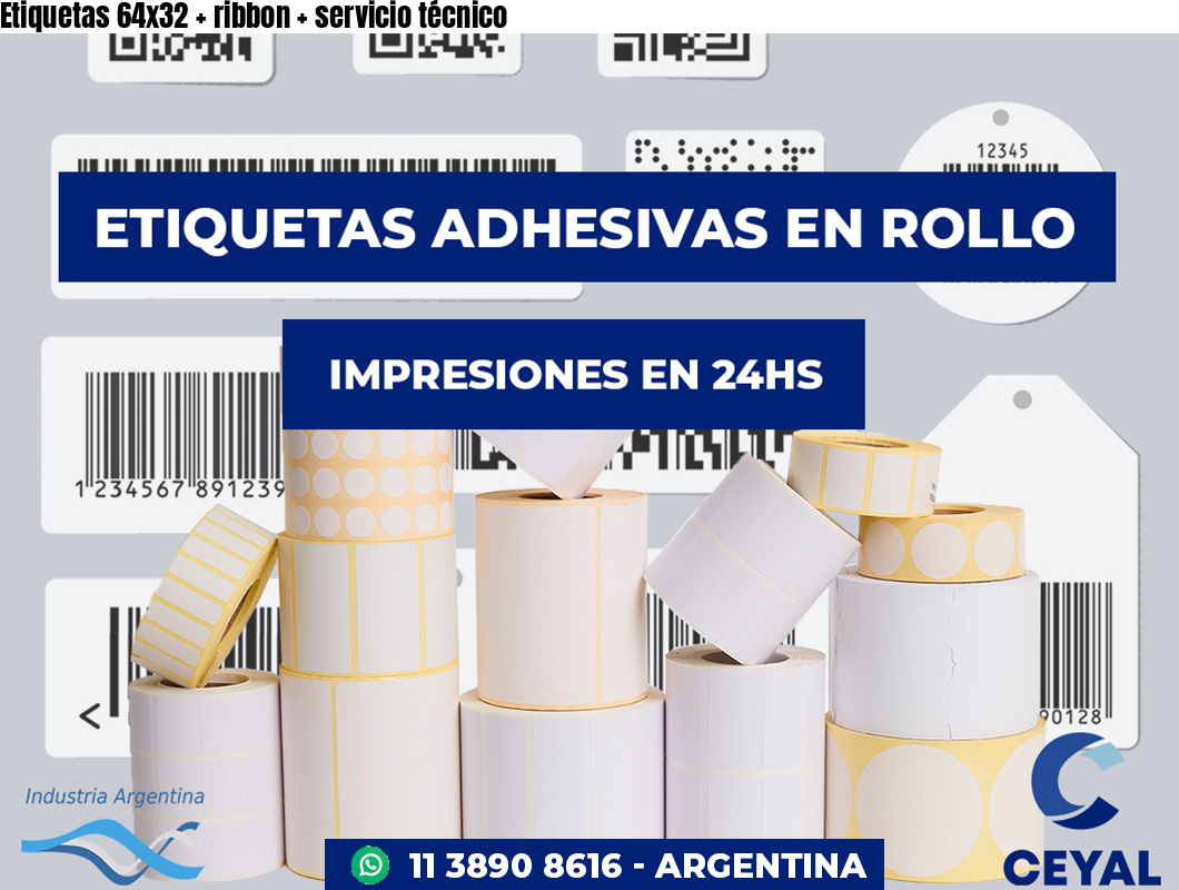 Etiquetas 64x32   ribbon   servicio técnico