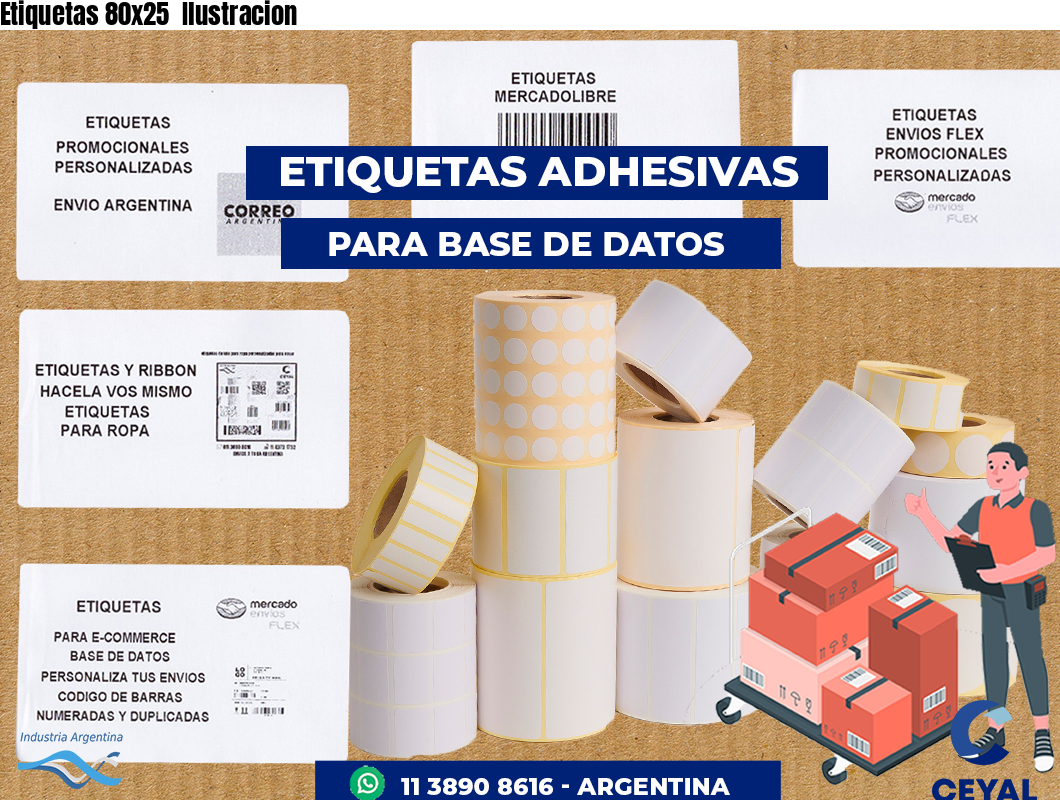 Etiquetas 80x25  Ilustracion
