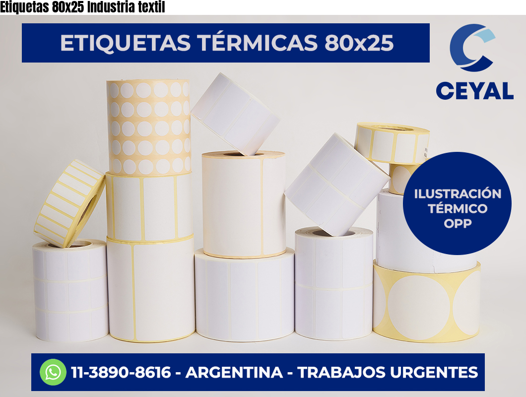 Etiquetas 80×25 Industria textil