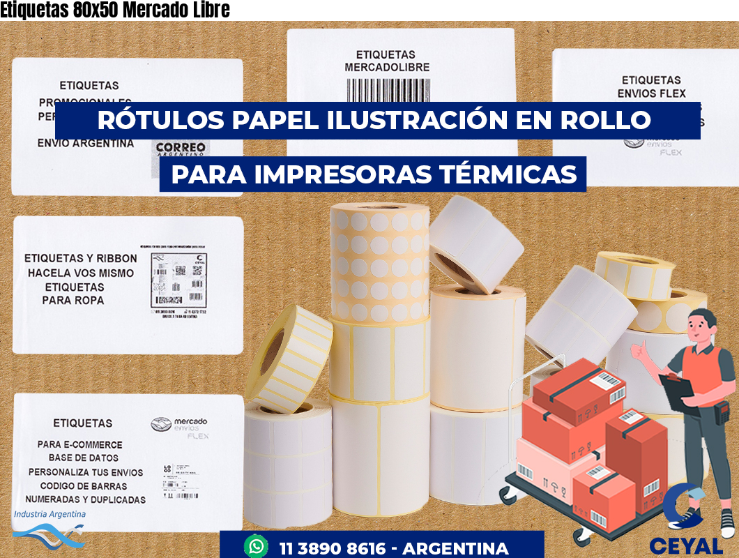 Etiquetas 80x50 Mercado Libre