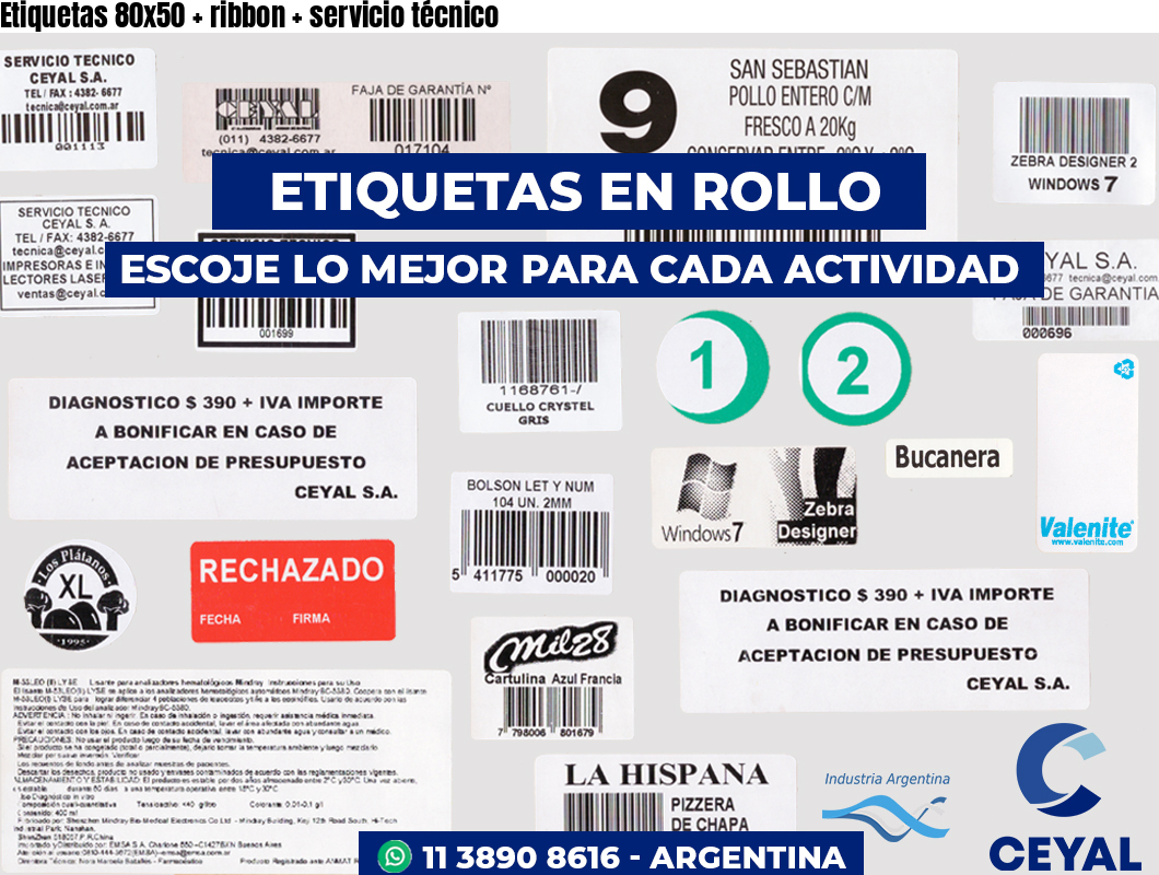 Etiquetas 80x50   ribbon   servicio técnico