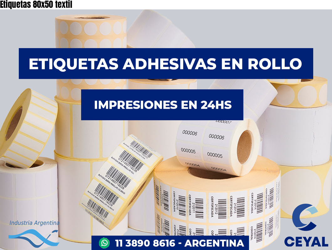 Etiquetas 80x50 textil