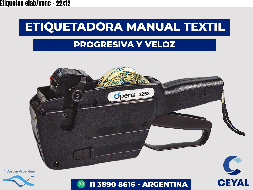 Etiquetas elab/venc - 22x12