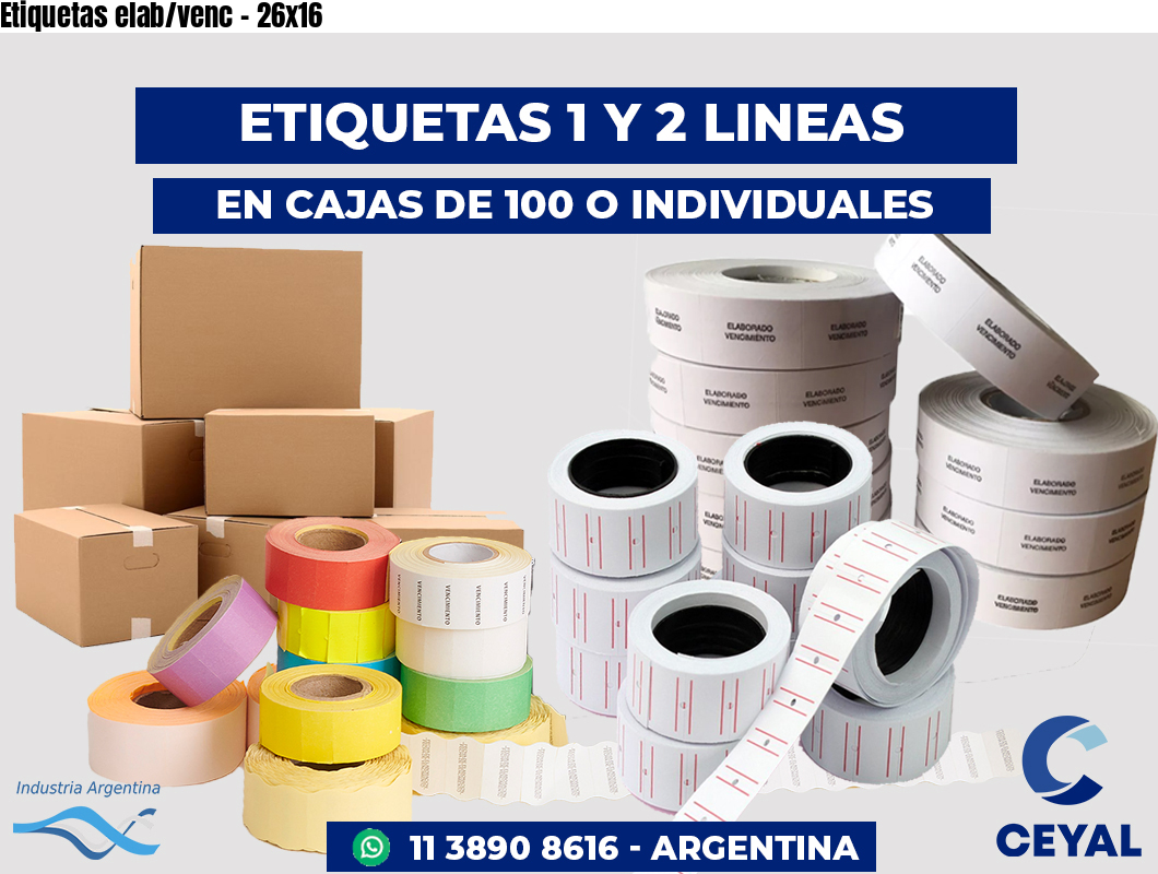 Etiquetas elab/venc - 26x16