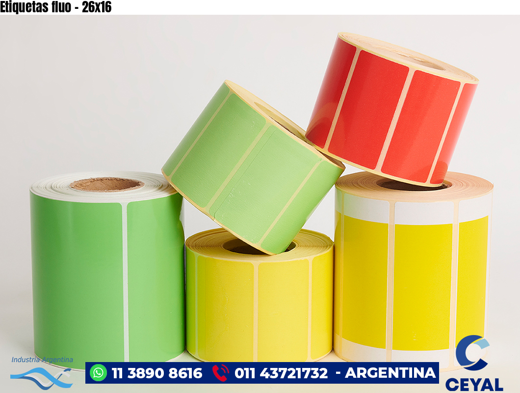 Etiquetas fluo - 26x16