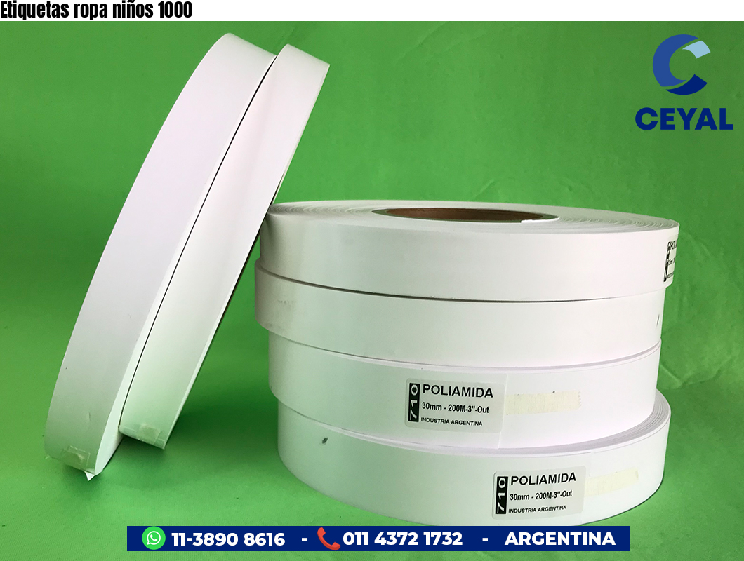 Etiquetas ropa niños 1000