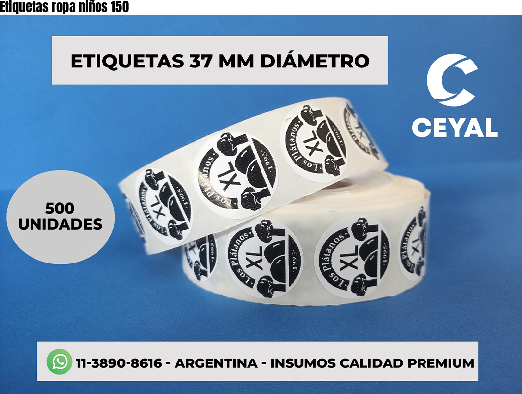 Etiquetas ropa niños 150