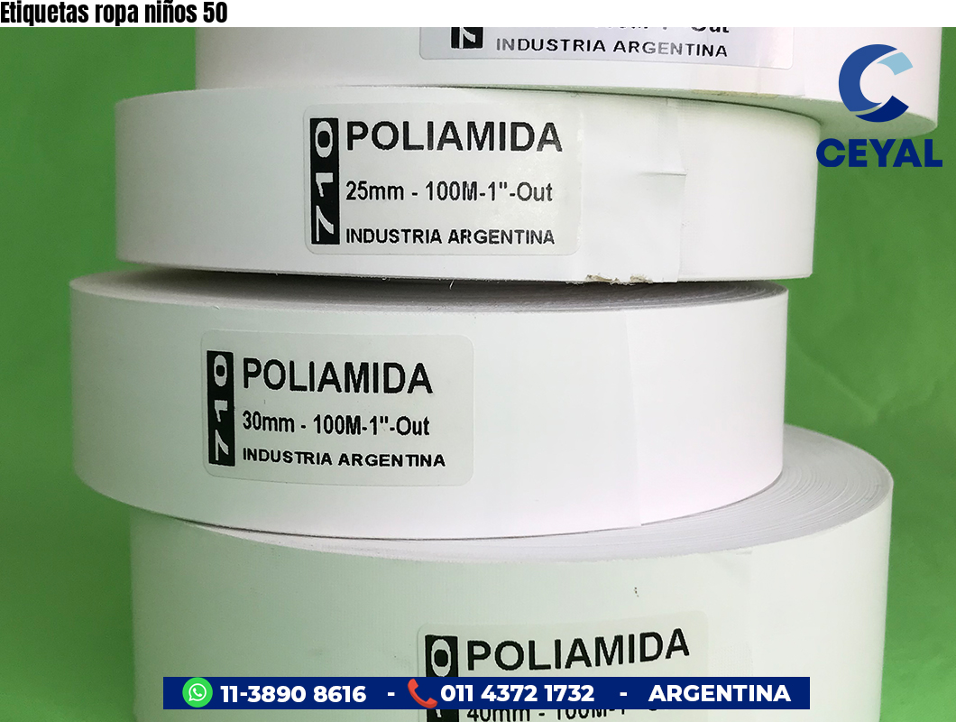 Etiquetas ropa niños 50