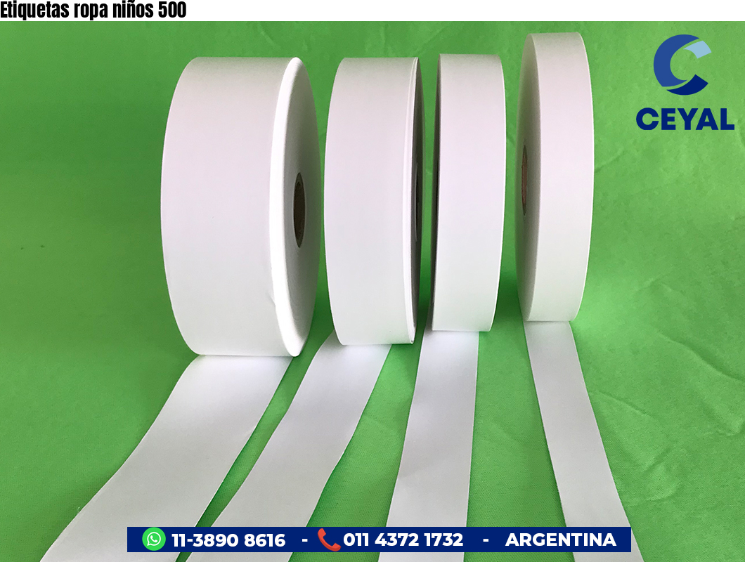 Etiquetas ropa niños 500