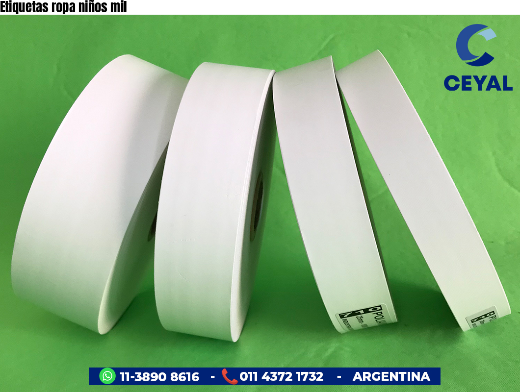 Etiquetas ropa niños mil
