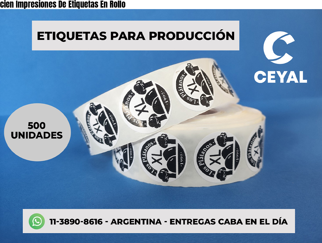 cien Impresiones De Etiquetas En Rollo