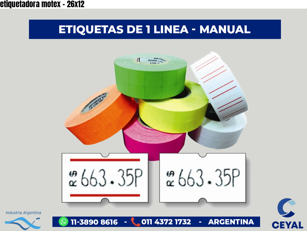 etiquetadora motex - 26x12