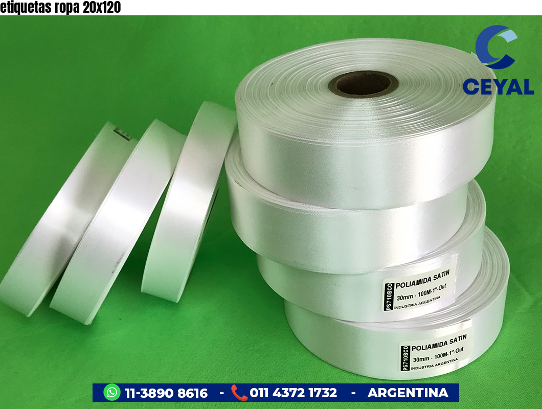 etiquetas ropa 20x120