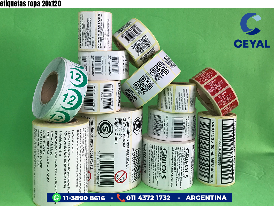 etiquetas ropa 20x120