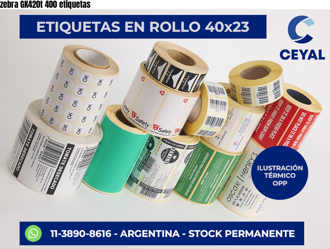 zebra GK420t 400 etiquetas