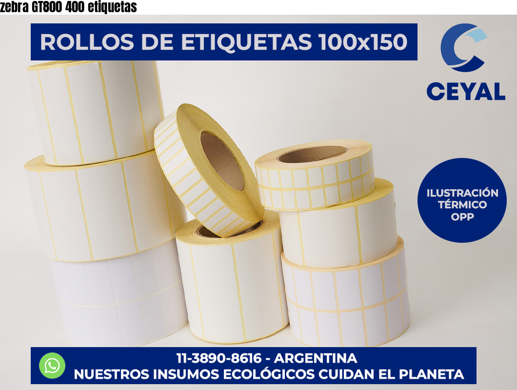 zebra GT800 400 etiquetas