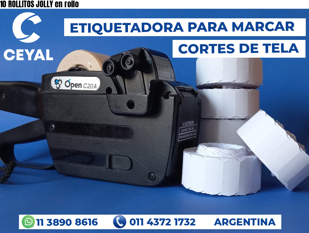 10 ROLLITOS JOLLY en rollo