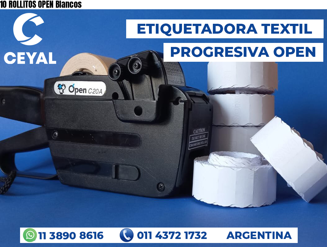 10 ROLLITOS OPEN Blancos