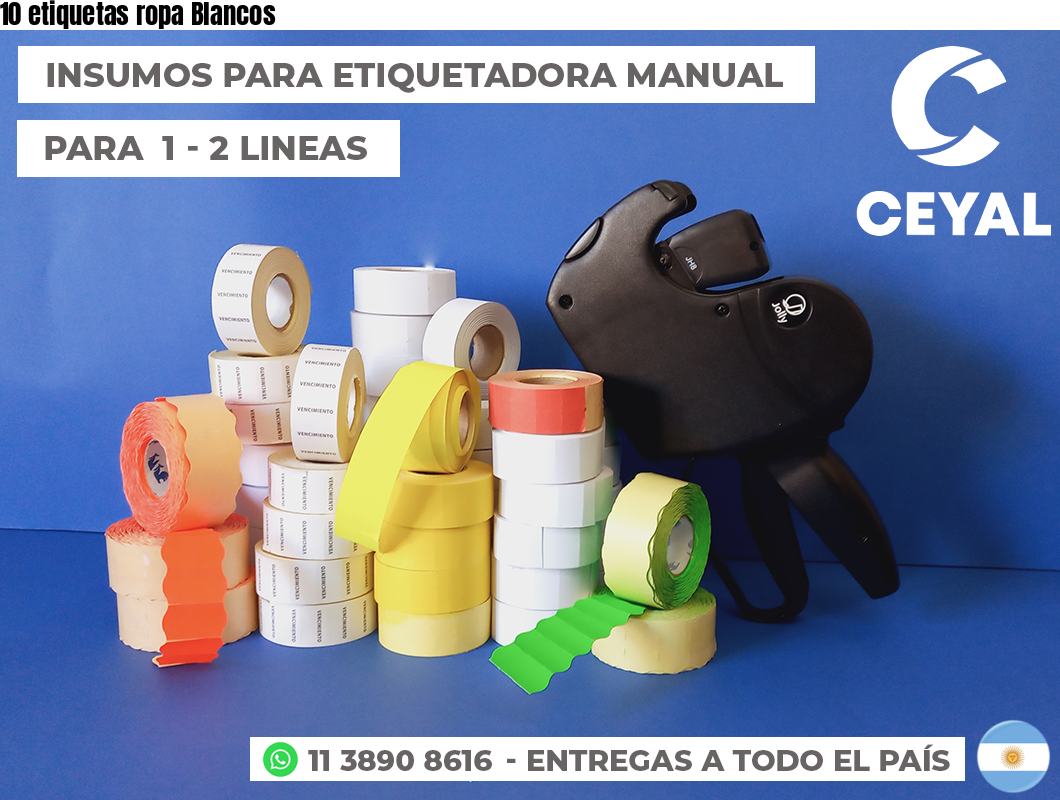10 etiquetas ropa Blancos