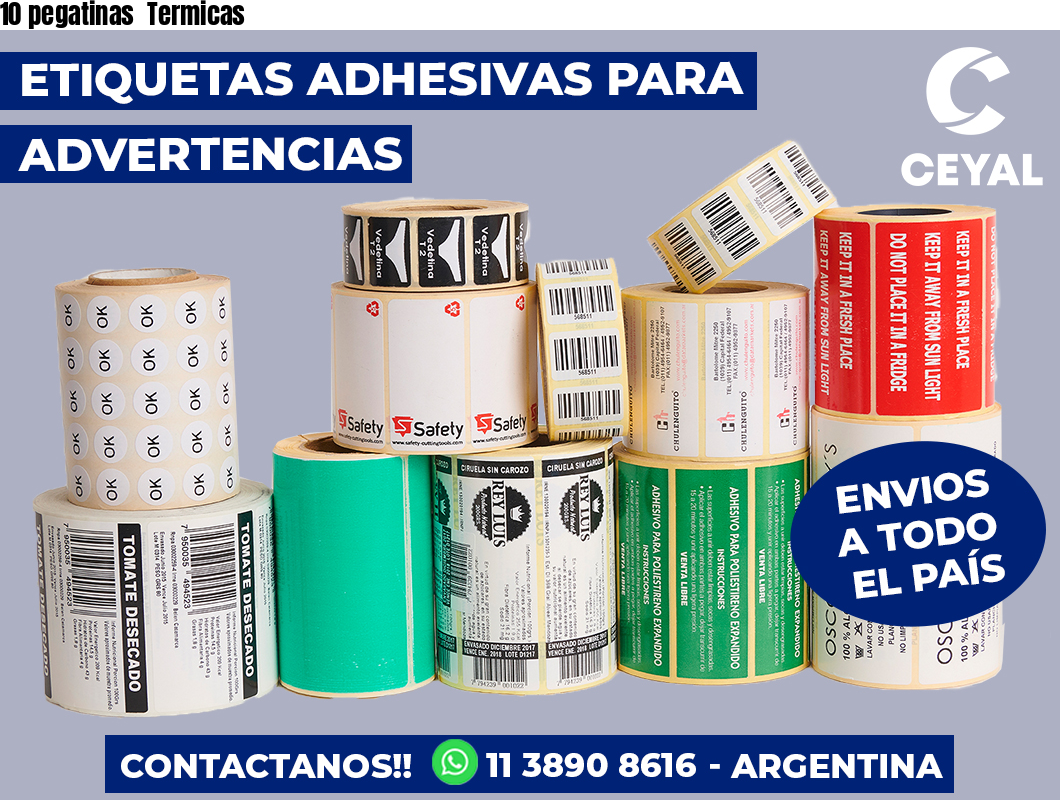 10 pegatinas Termicas
