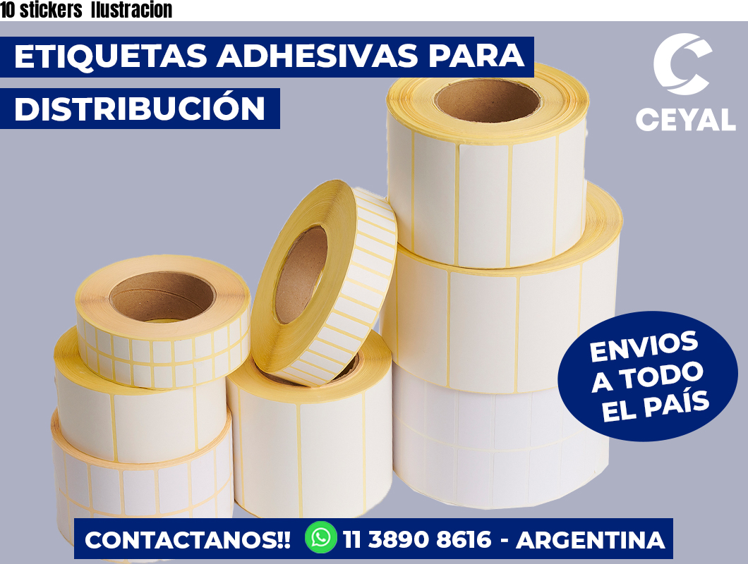 10 stickers Ilustracion